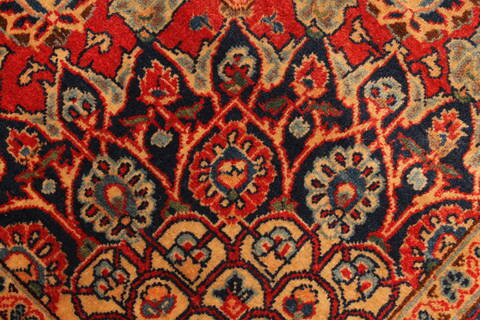 Kashmar Red Hand Knotted 96 X 131  Area Rug 100-28044 Image 10