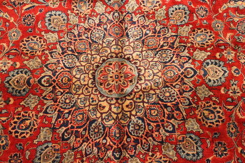 Kashmar Red Hand Knotted 96 X 131  Area Rug 100-28044 Image 7