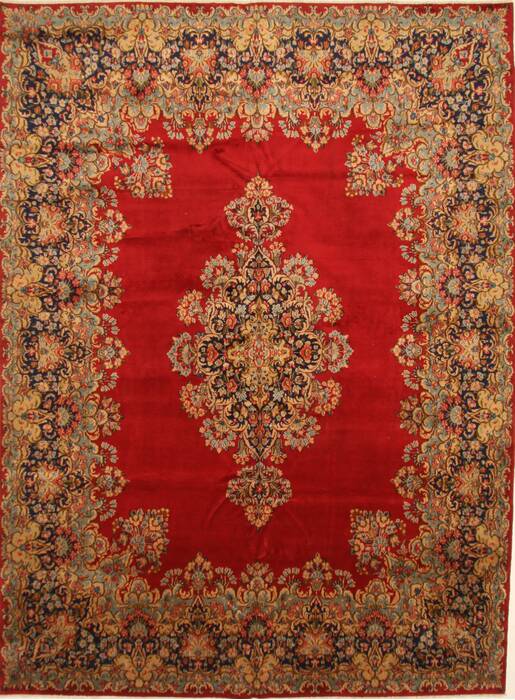 Kashmar Red Hand Knotted 96 X 131  Area Rug 100-28044 Image 0