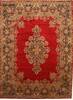 Kashmar Red Hand Knotted 96 X 131  Area Rug 100-28044 Thumb 0