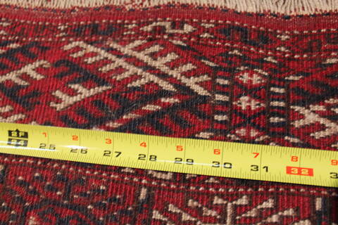 Turkman Red Hand Knotted 48 X 72  Area Rug 400-28047 Image 5