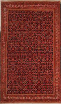 Malayer Red Hand Knotted 4'8" X 8'0"  Area Rug 400-28049