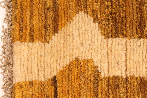 Gabbeh Yellow Hand Knotted 48 X 79  Area Rug 100-28053 Image 5