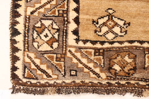Ghoochan Beige Hand Knotted 39 X 71  Area Rug 100-28059 Image 5