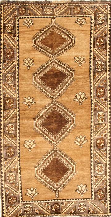 Ghoochan Beige Hand Knotted 39 X 71  Area Rug 100-28059 Image 0