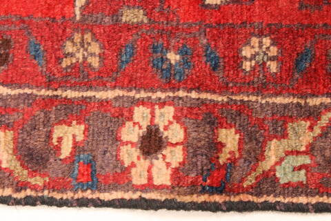 Hamedan Red Runner Hand Knotted 33 X 127  Area Rug 100-28075 Image 7