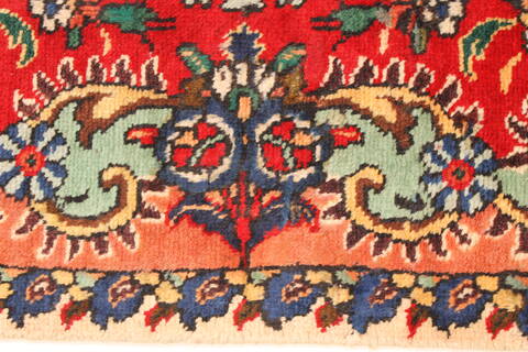 Tabriz Red Runner Hand Knotted 37 X 146  Area Rug 100-28076 Image 1