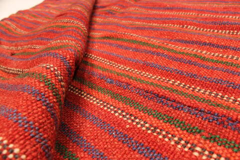 Kilim Red Square Hand Knotted 610 X 83  Area Rug 100-28082 Image 2