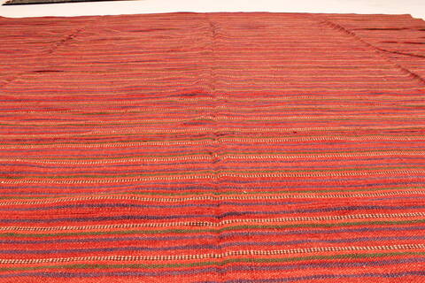 Kilim Red Square Hand Knotted 610 X 83  Area Rug 100-28082 Image 5