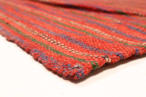 Kilim Red Square Hand Knotted 610 X 83  Area Rug 100-28082 Image 7