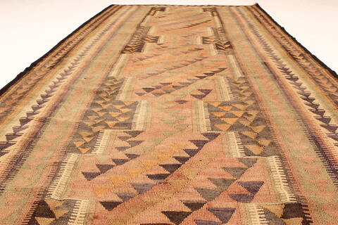 Kilim Brown Runner Hand Knotted 52 X 96  Area Rug 100-28084 Image 4