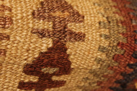 Kilim Brown Runner Hand Knotted 43 X 91  Area Rug 100-28095 Image 10