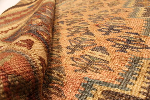 Kilim Brown Runner Hand Knotted 43 X 91  Area Rug 100-28095 Image 1