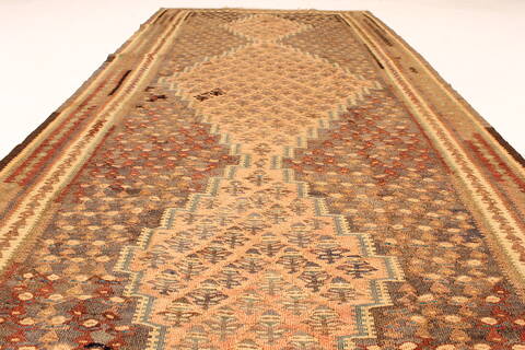 Kilim Brown Runner Hand Knotted 43 X 91  Area Rug 100-28095 Image 4