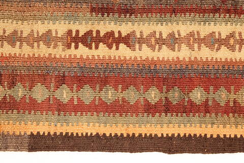 Kilim Brown Runner Hand Knotted 43 X 91  Area Rug 100-28095 Image 5