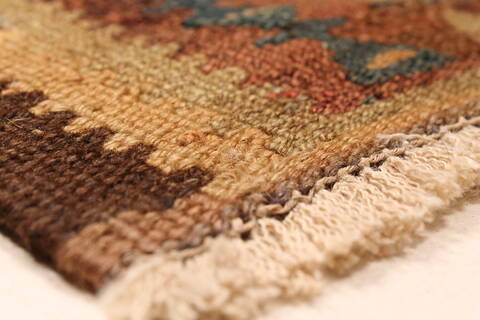 Kilim Brown Runner Hand Knotted 43 X 91  Area Rug 100-28095 Image 8