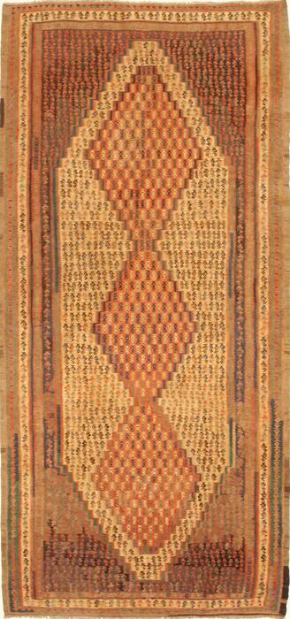 Kilim Beige Runner Hand Knotted 49 X 105  Area Rug 100-28106 Image 0