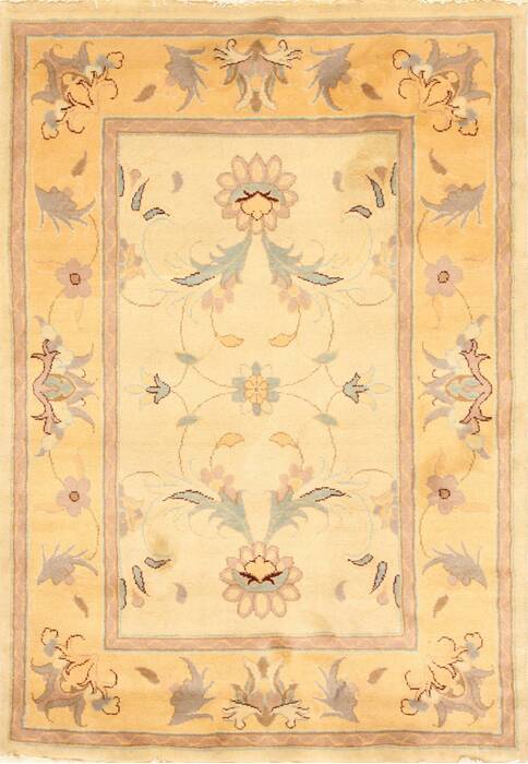 Kashmar Beige Hand Knotted 36 X 53  Area Rug 100-28113 Image 0