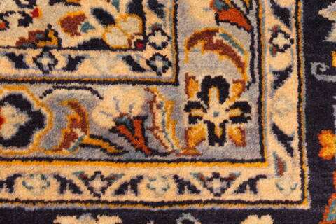 Kashan Beige Hand Knotted 98 X 134  Area Rug 100-28123 Image 11