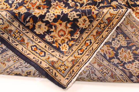 Kashan Beige Hand Knotted 98 X 134  Area Rug 100-28123 Image 3