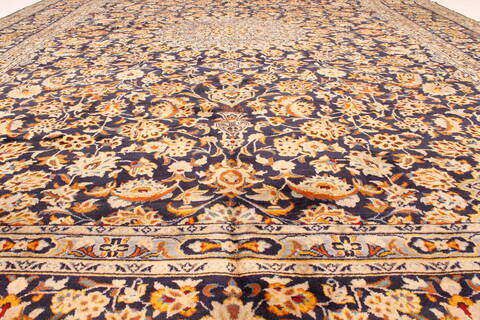 Kashan Beige Hand Knotted 98 X 134  Area Rug 100-28123 Image 5
