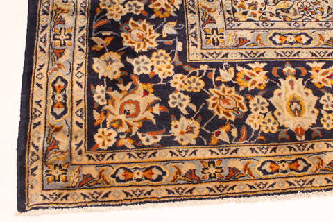 Kashan Beige Hand Knotted 98 X 134  Area Rug 100-28123 Image 8