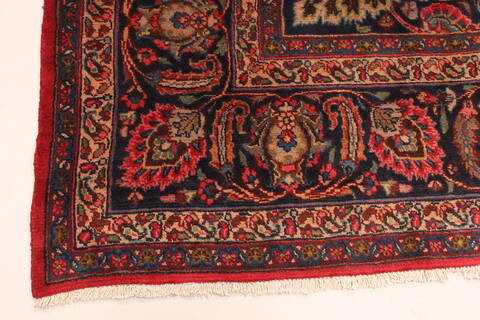 Kashan Red Hand Knotted 99 X 125  Area Rug 100-28129 Image 10