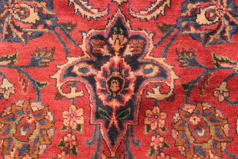 Kashan Red Hand Knotted 99 X 125  Area Rug 100-28129 Image 12