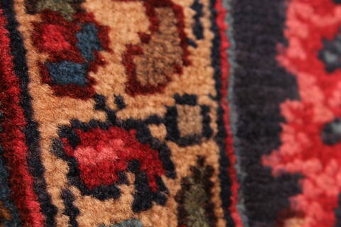 Kashan Red Hand Knotted 99 X 125  Area Rug 100-28129 Image 1