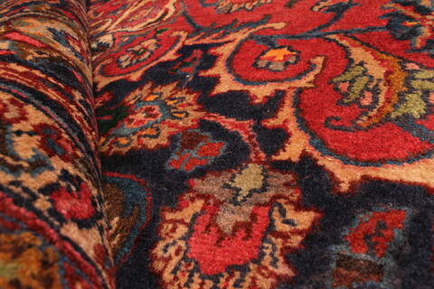 Kashan Red Hand Knotted 99 X 125  Area Rug 100-28129 Image 4