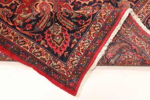 Kashan Red Hand Knotted 99 X 125  Area Rug 100-28129 Image 5