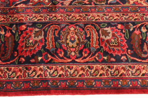 Kashan Red Hand Knotted 99 X 125  Area Rug 100-28129 Image 8