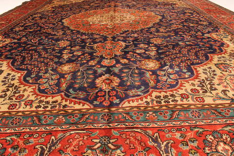 Tabriz Beige Hand Knotted 97 X 128  Area Rug 100-28132 Image 10