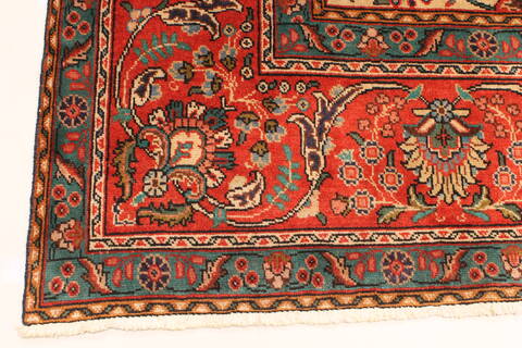Tabriz Beige Hand Knotted 97 X 128  Area Rug 100-28132 Image 13