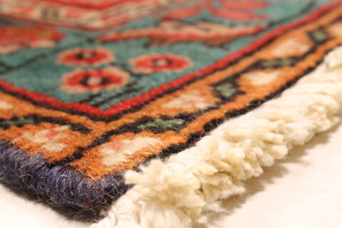 Tabriz Beige Hand Knotted 97 X 128  Area Rug 100-28132 Image 14