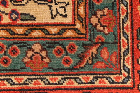 Tabriz Beige Hand Knotted 97 X 128  Area Rug 100-28132 Image 2