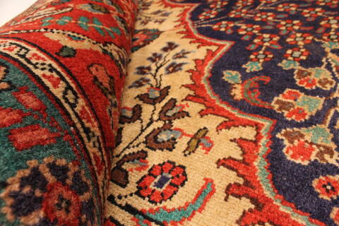 Tabriz Beige Hand Knotted 97 X 128  Area Rug 100-28132 Image 7