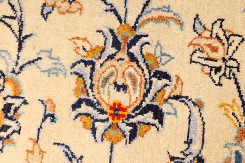 Kashan Blue Hand Knotted 103 X 131  Area Rug 100-28133 Image 10