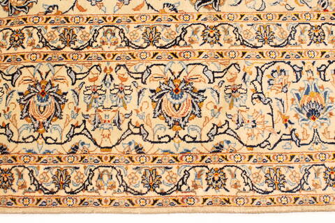 Kashan Blue Hand Knotted 103 X 131  Area Rug 100-28133 Image 6