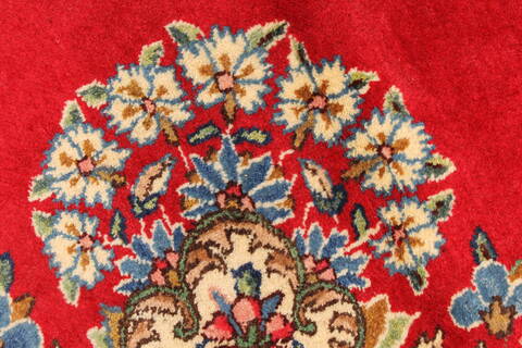 Kerman Red Hand Knotted 113 X 161  Area Rug 100-28134 Image 12
