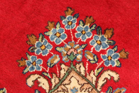 Kerman Red Hand Knotted 113 X 161  Area Rug 100-28134 Image 1