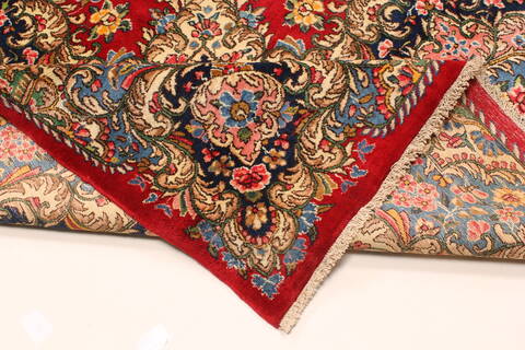 Kerman Red Hand Knotted 113 X 161  Area Rug 100-28134 Image 4