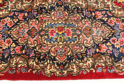 Kerman Red Hand Knotted 113 X 161  Area Rug 100-28134 Image 7