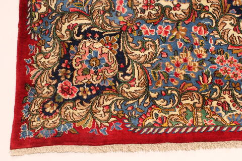 Kerman Red Hand Knotted 113 X 161  Area Rug 100-28134 Image 9