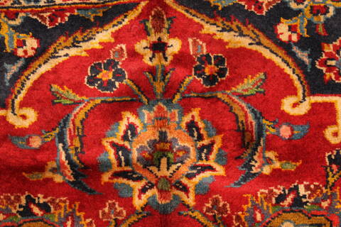 Kashan Red Hand Knotted 99 X 134  Area Rug 100-28138 Image 12