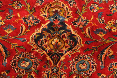 Kashan Red Hand Knotted 99 X 134  Area Rug 100-28138 Image 13