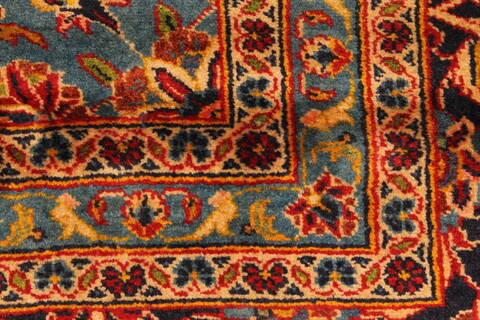 Kashan Red Hand Knotted 99 X 134  Area Rug 100-28138 Image 1