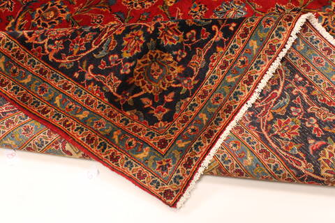 Kashan Red Hand Knotted 99 X 134  Area Rug 100-28138 Image 5