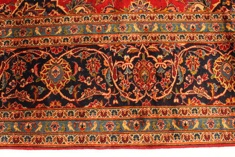 Kashan Red Hand Knotted 99 X 134  Area Rug 100-28138 Image 8