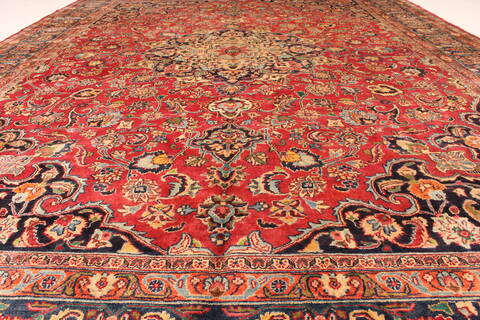 Kashan Red Hand Knotted 97 X 1210  Area Rug 100-28139 Image 11